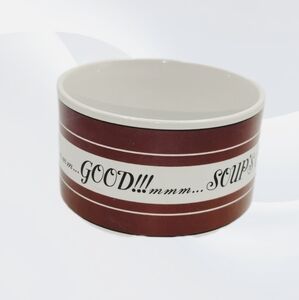 Red and White Soup Bowl.